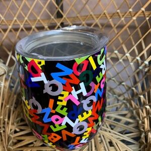 Colorful Letter Pattern Tumbler